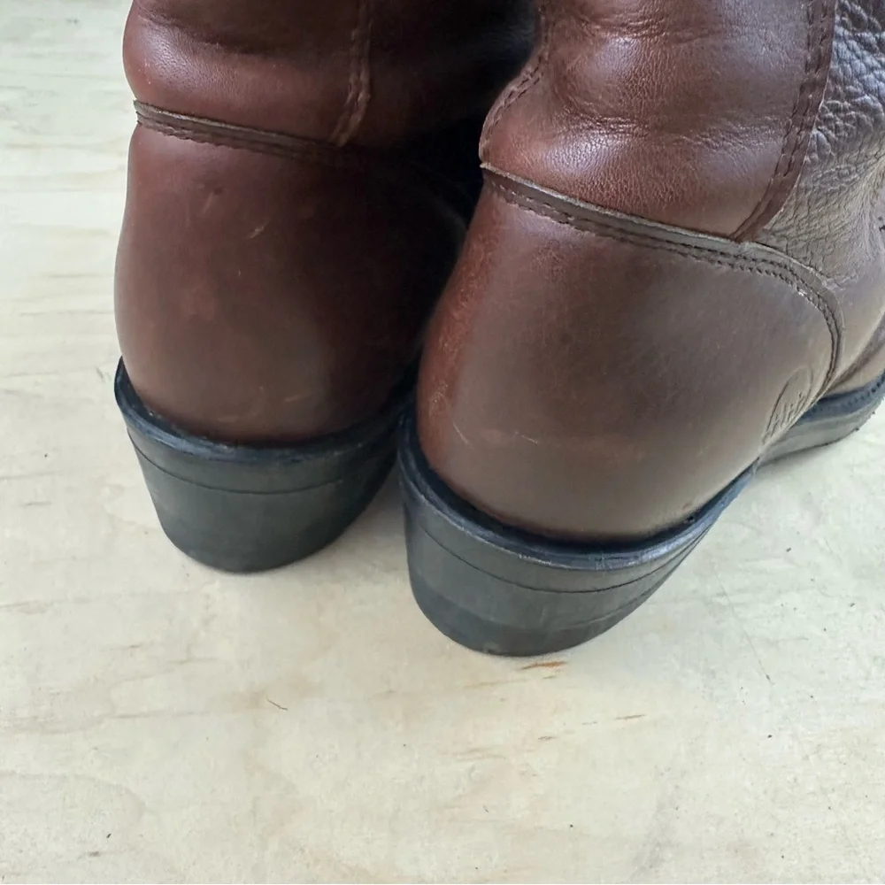 Double H Dark Brown Leather Boots